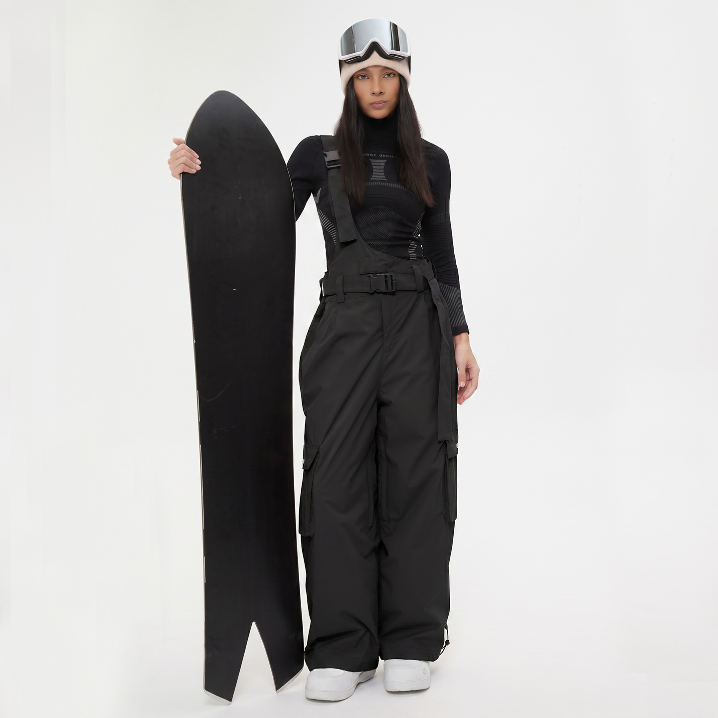 One-shoulder ski overalls, windproof and waterproof 3L ski pants, factory direct sales, dropshipping available.