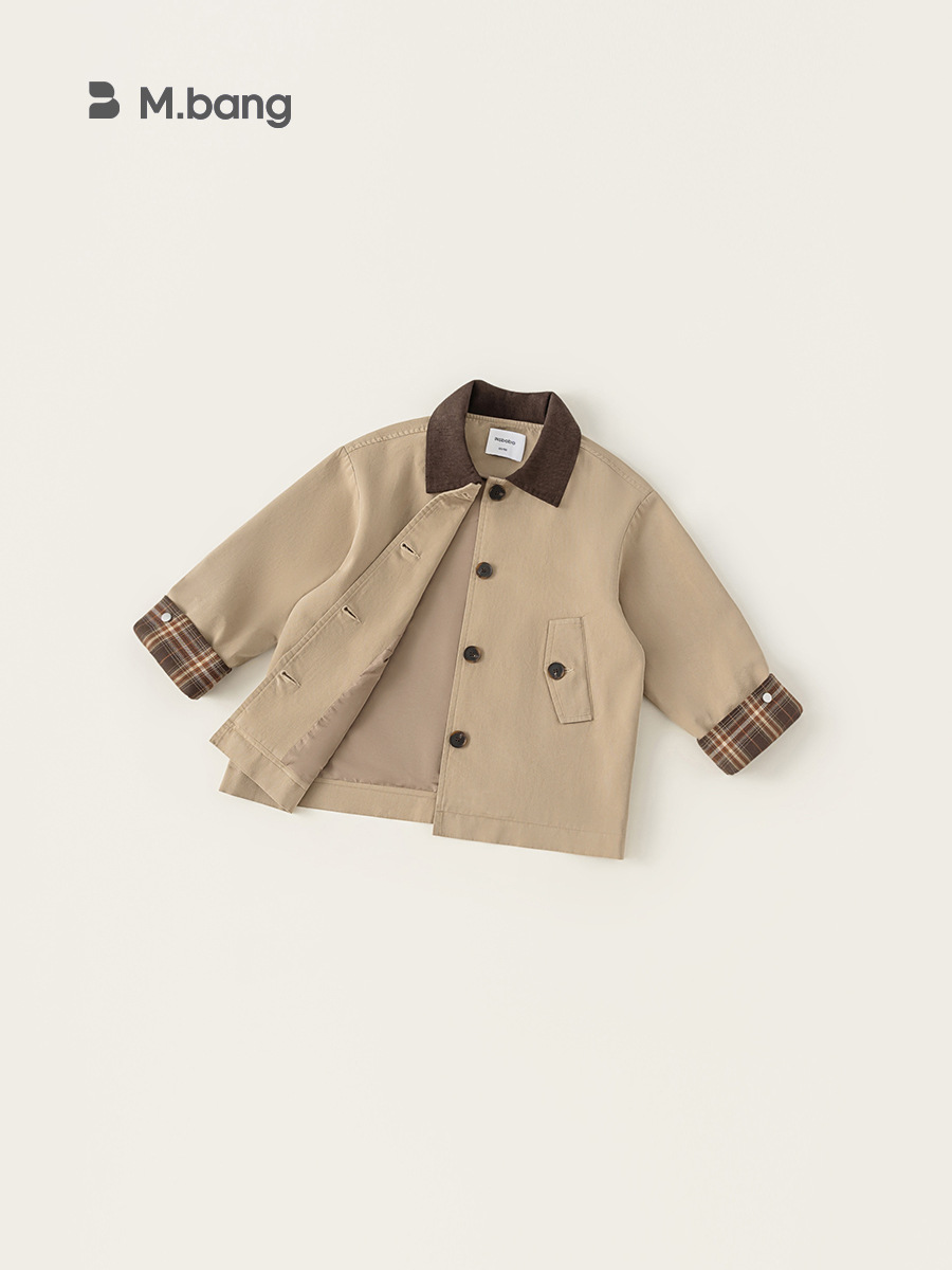 Youbao ropa para niños chaquetas para niñas otoño nuevos tops para niños ropa de otoño gabardina de solapa de estilo occidental para niños grandes y niñas