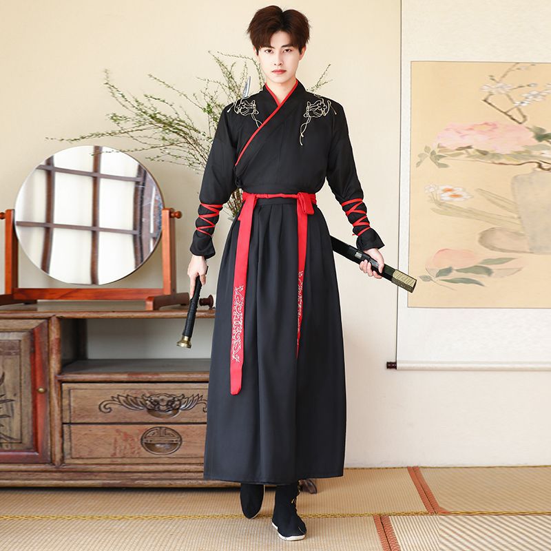 더블 플라워 블랙 슈트