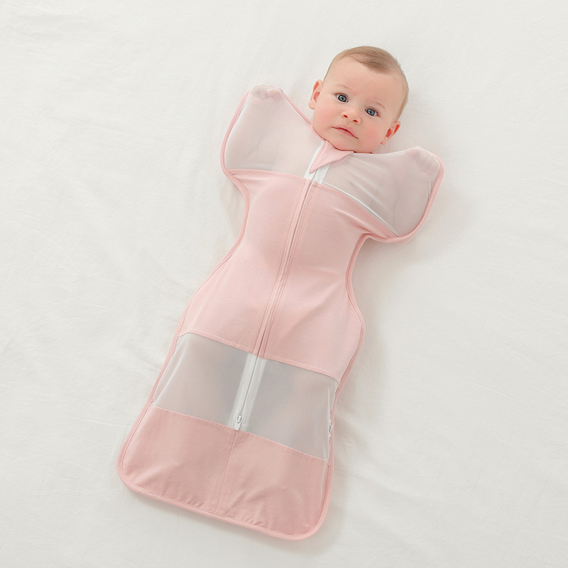 Baby Anti-Jump Sleeping Bag, Newborn Swaddle Bag, Summer Mesh Newborn Swaddle, Baby Anti-Kick Quilt Artifact
