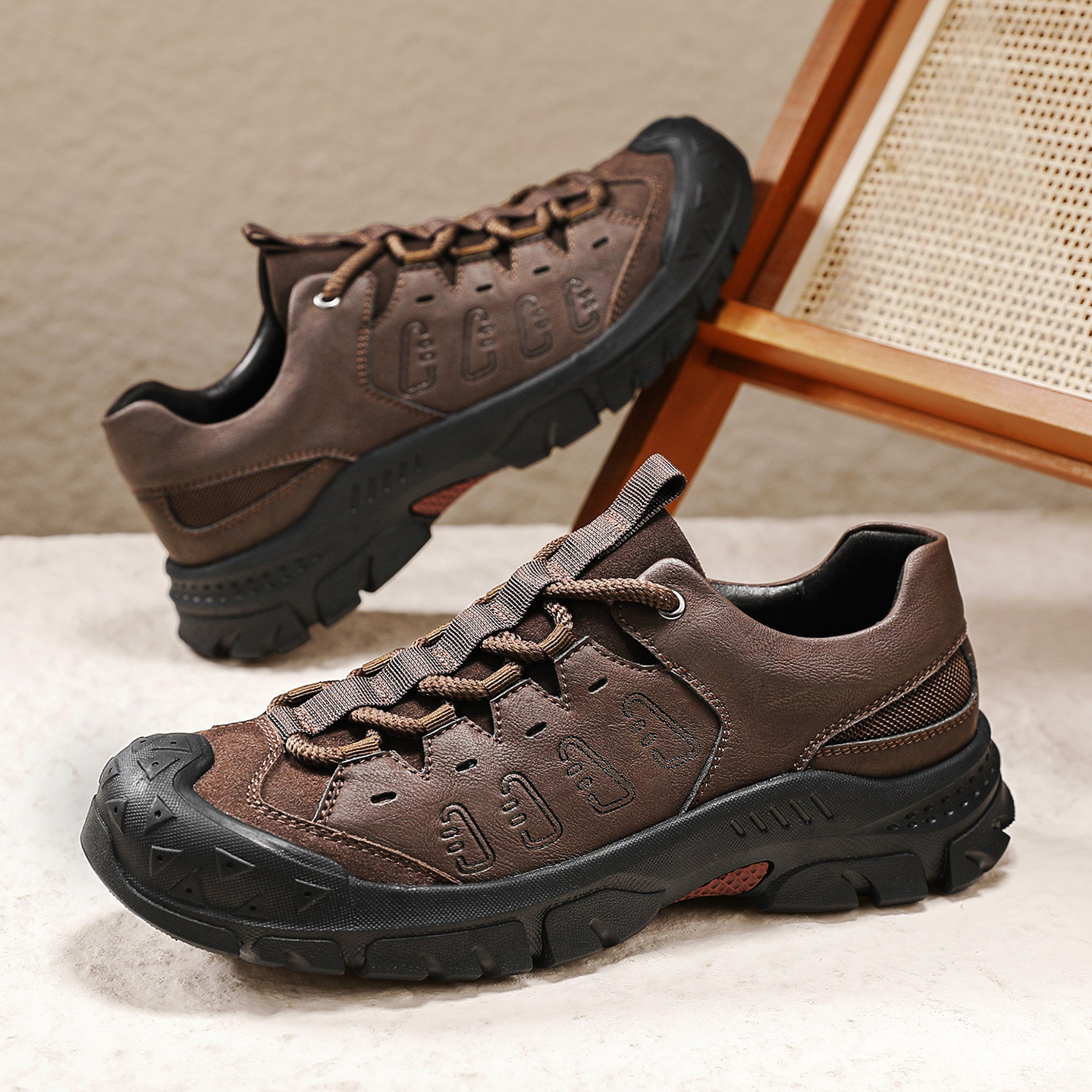 Men's Large-Size Safety Shoes With Closed Toes, Outdoor Work Shoes, Casual Sports Hiking Shoes_vogvips.com