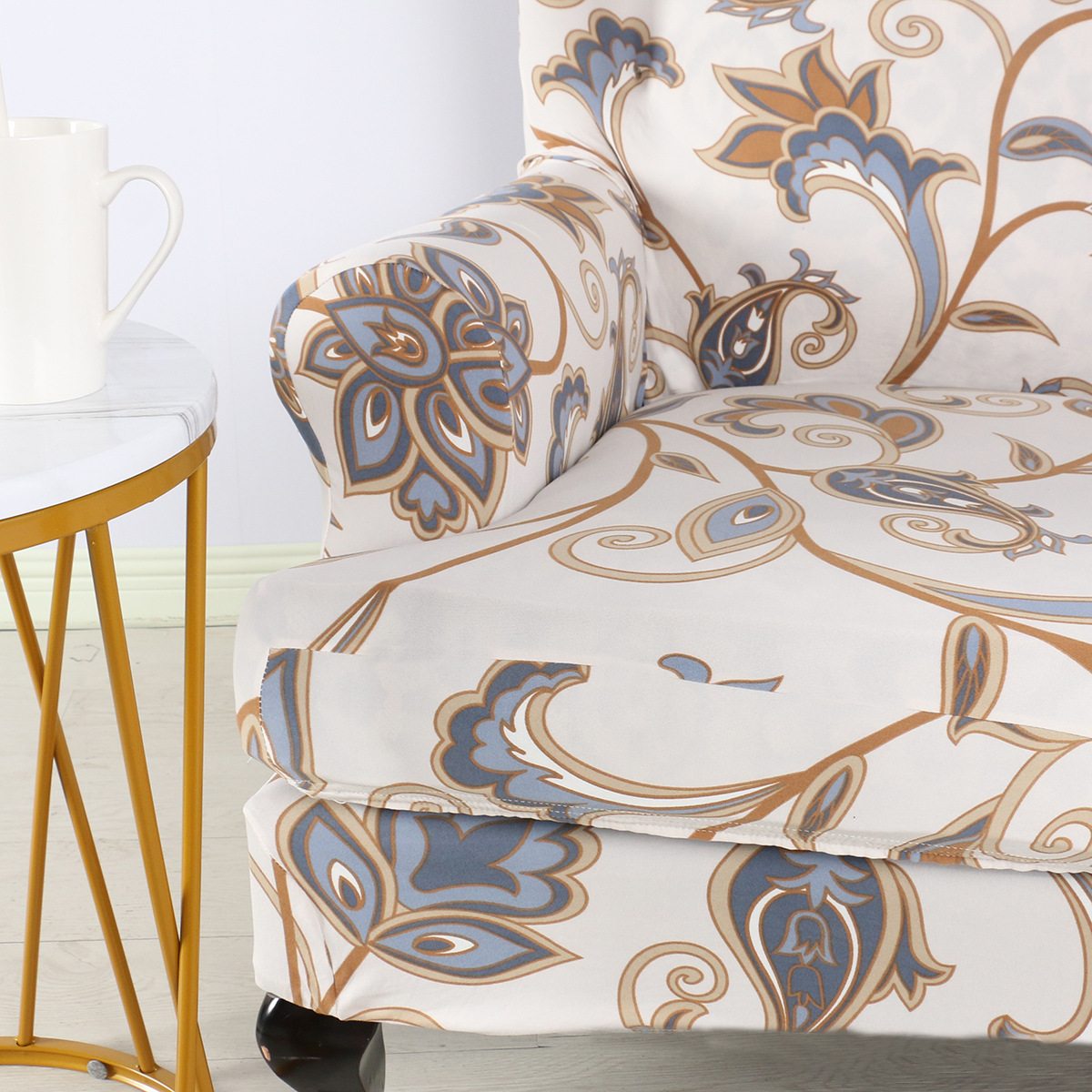 Cross-border impresión elástica Tigre cubierta de la silla cubierta de todo incluido de un solo Ala cubierta trasera del sofá cubierta del tigre sijiameng americano