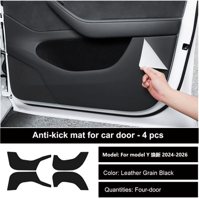 door anti-kick pad door panel | Other Automotive Interior Supplies - 2025-model-y-new-car-door-leather-black