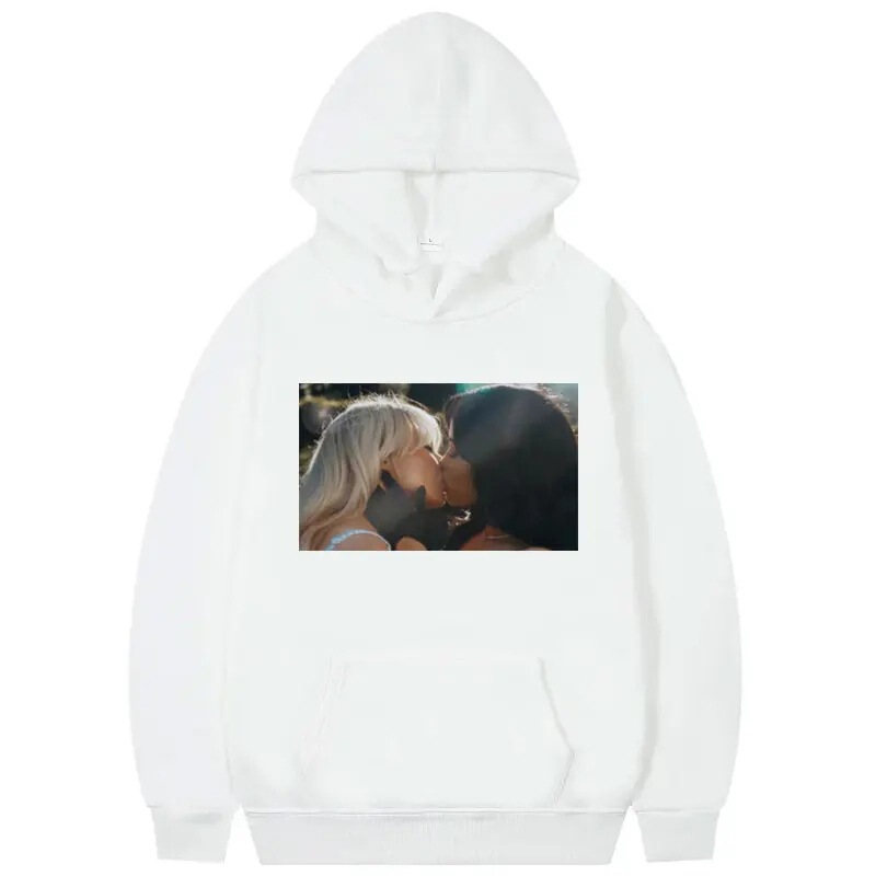【Cross-Border European Size】Sabrina Carpenter and Jenna Ortega Kiss Graphic Hoodie for Men 【Cross-Border European Size】Sabrina Carpenter and Jenna Ortega Kiss Graphic Hoodie for Men