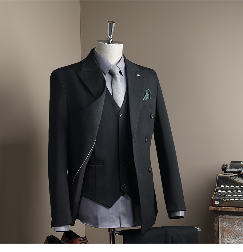 Men's Clothing Slim Fit Formal Suits British Style Groom's Wedding Attire Professional Business Jackets_viptrois.com