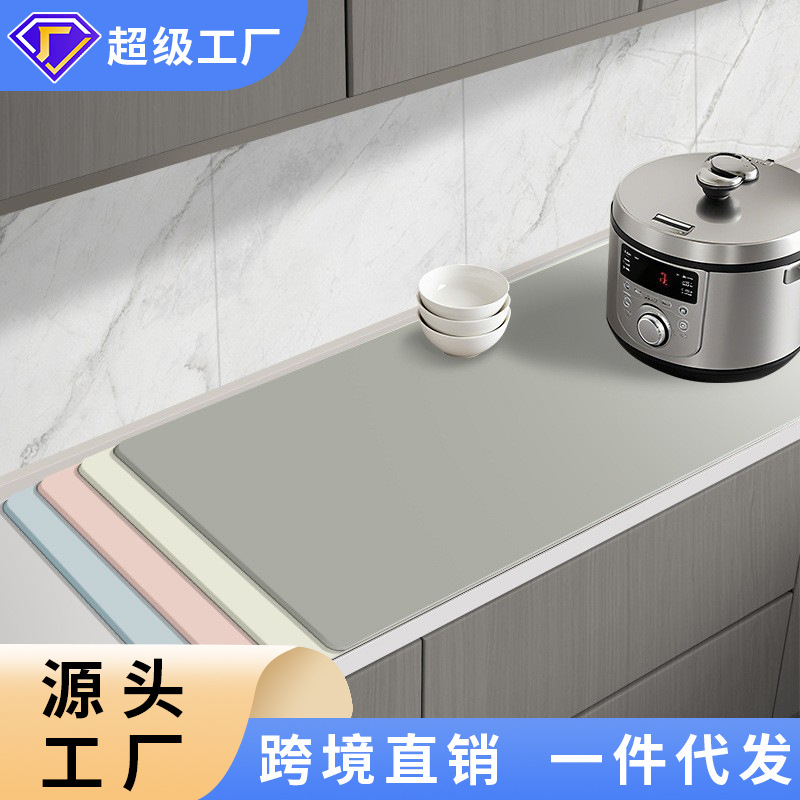Kitchen Countertop Protective Mat Stove Waterproof, Oil-Proof, Anti-Scalding and High Temperature Resistant Kitchen Cabinet Tabletop Mat Thickeneded Non-Slip Tablecloth