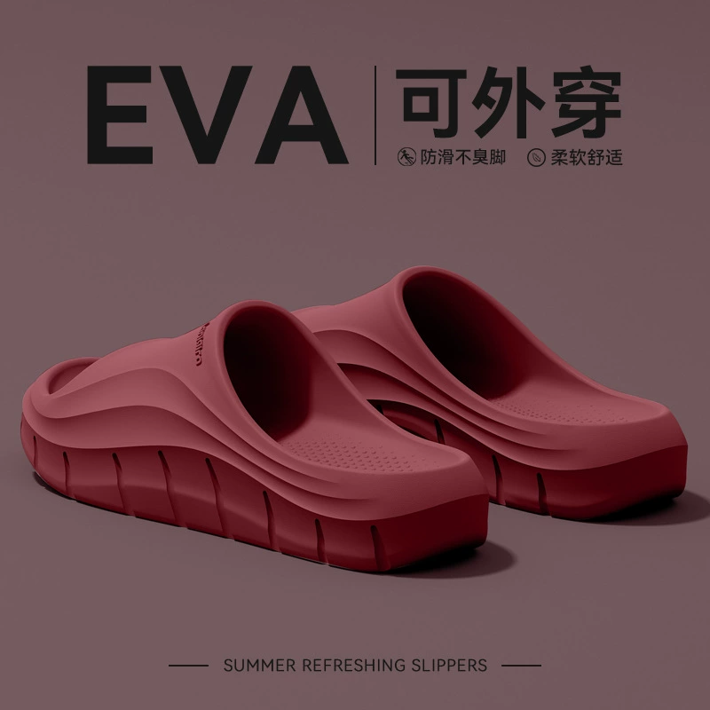 Спортивные мужские тапочки, мужская летняя верхняя одежда, новинка 2025 года, износостойкие нескользящие сандалии на толстой подошве, не вонючие мужские тапочки