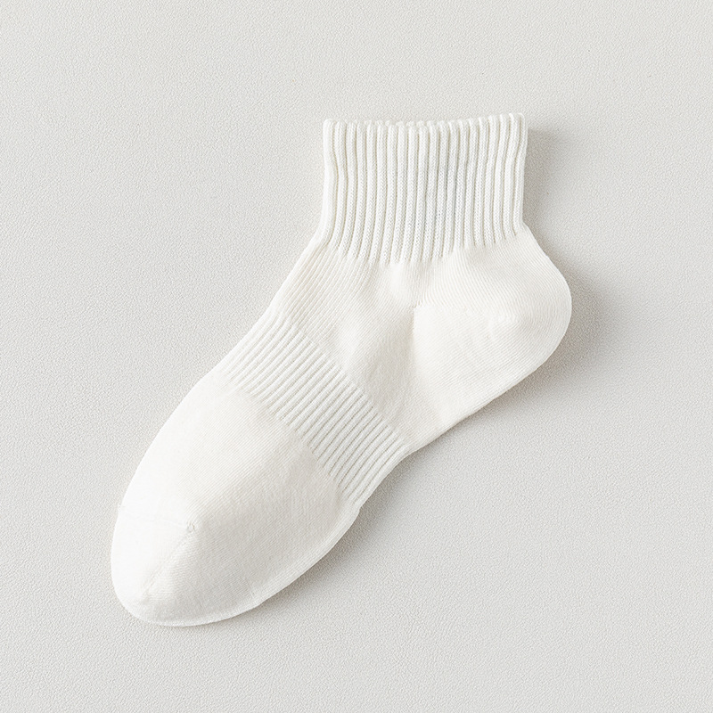 Calcetines de barco de algodón sólido, calcetines de mujer, calcetines de algodón resistentes a las bolas, sin costuras de hueso, embalaje independiente, calcetines absorbentes de sudor al por mayor