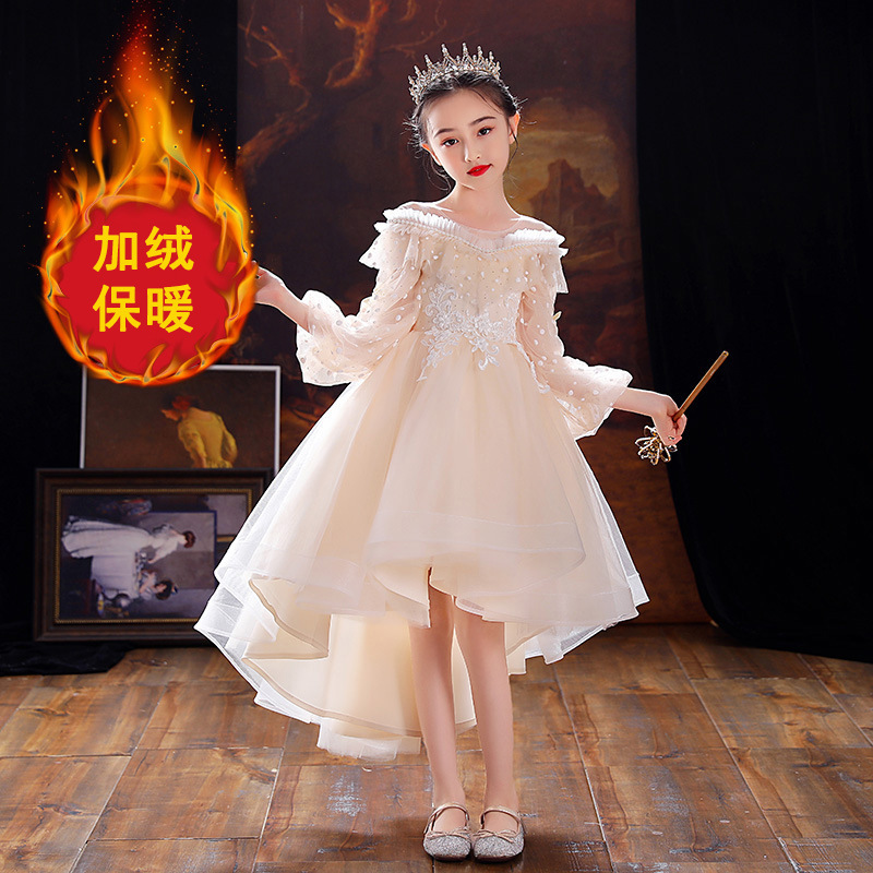 Children's Dress Princess Dress Spring Flower Girl Wedding Dress Piano Performance Fashionable Girl Tutu Skirt Little Girl Dress