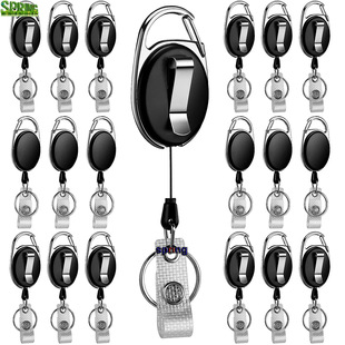 Automatic retractable key buckle with back clip easy pull buckle key ring anti-loss anti-theft key rope buckle outdoor mountaineering buckle