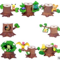小精靈口袋妖怪疊疊樂樹樁森林篇手辦公仔玩具模型桌面裝飾擺件