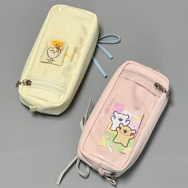 巾着痛バッグ鉛筆バッグイン小型多機能文具箱高価値学生鉛筆バッグドーパミン収納袋|undefined