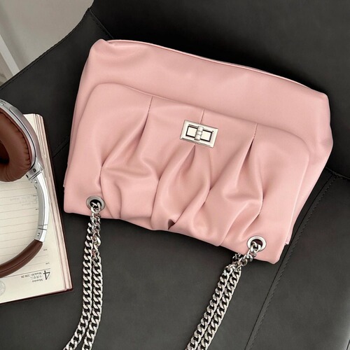 Fashion handbag for women, niche trendy brand, chain handle wrinkled bag, high-end sense, shoulder bag, crossbody bag, casual underarm bag