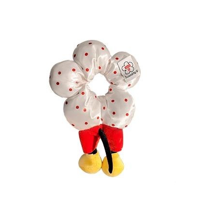 Mickey culo anillo de cabello pequeño libro rojo explosión punto de onda rojo adorable peluche adornamiento de cabello intestino grueso anillo de cabello cuerda de cabeza