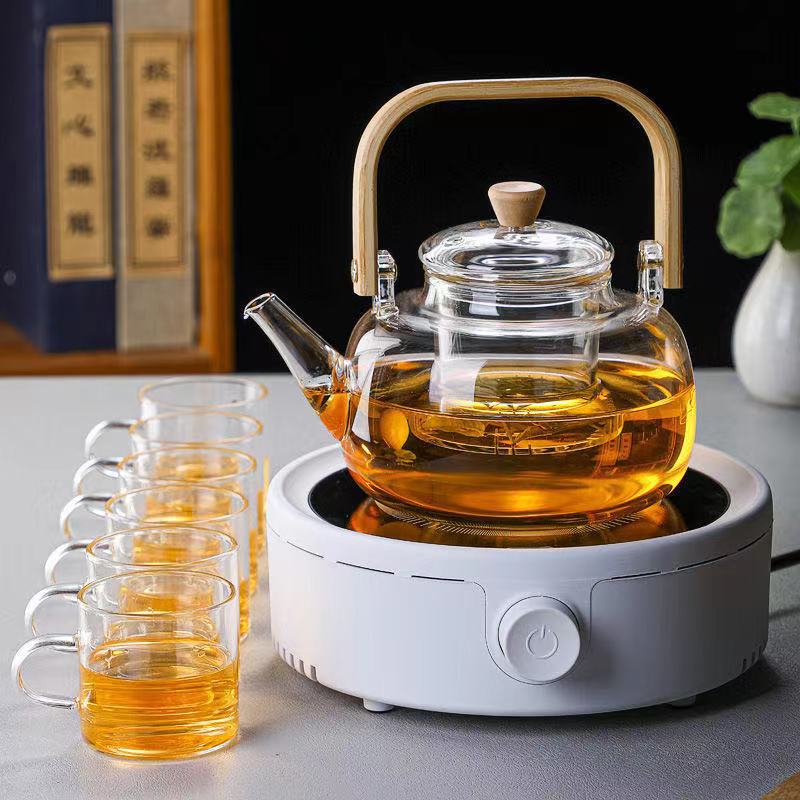 玻璃茶壶家用耐高温过滤泡茶壶耐热加厚提梁电陶炉煮茶壶茶具套装