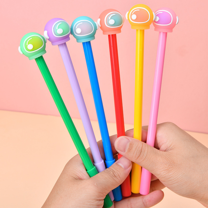 Cutie astronauta dibujos animados bolígrafo neutro 0.5mm negro bolígrafo de carbono para estudiantes primarios premios 1 de junio regalos para niños