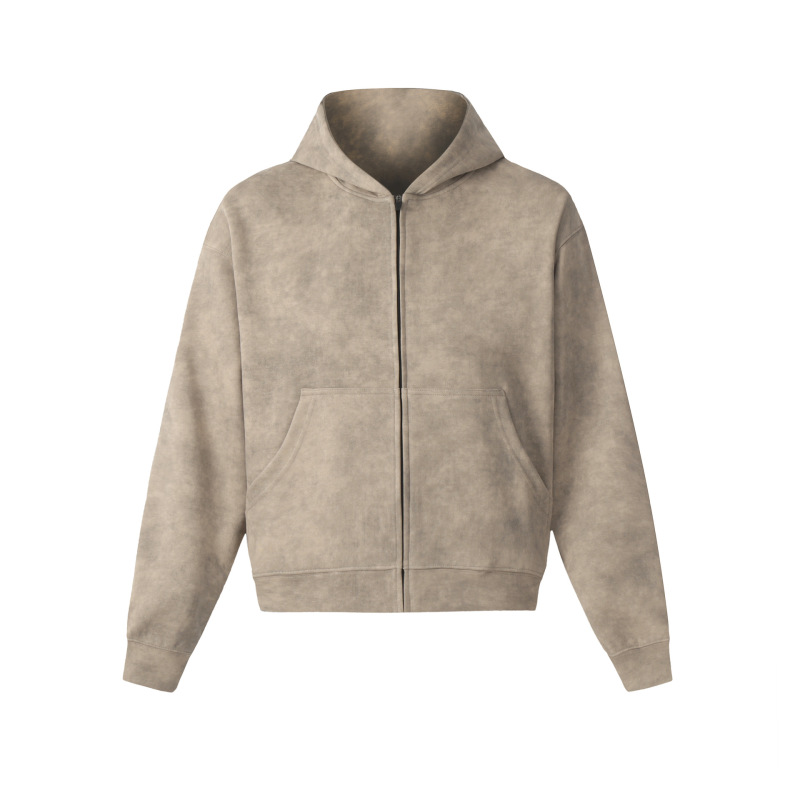 European and American High Street Fashion Brand Heavy Heavy Industry Hooded Zipper Jacket Top Sweater hoodies Hoodie
