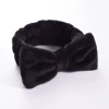 Black hairgrip with bow, headband