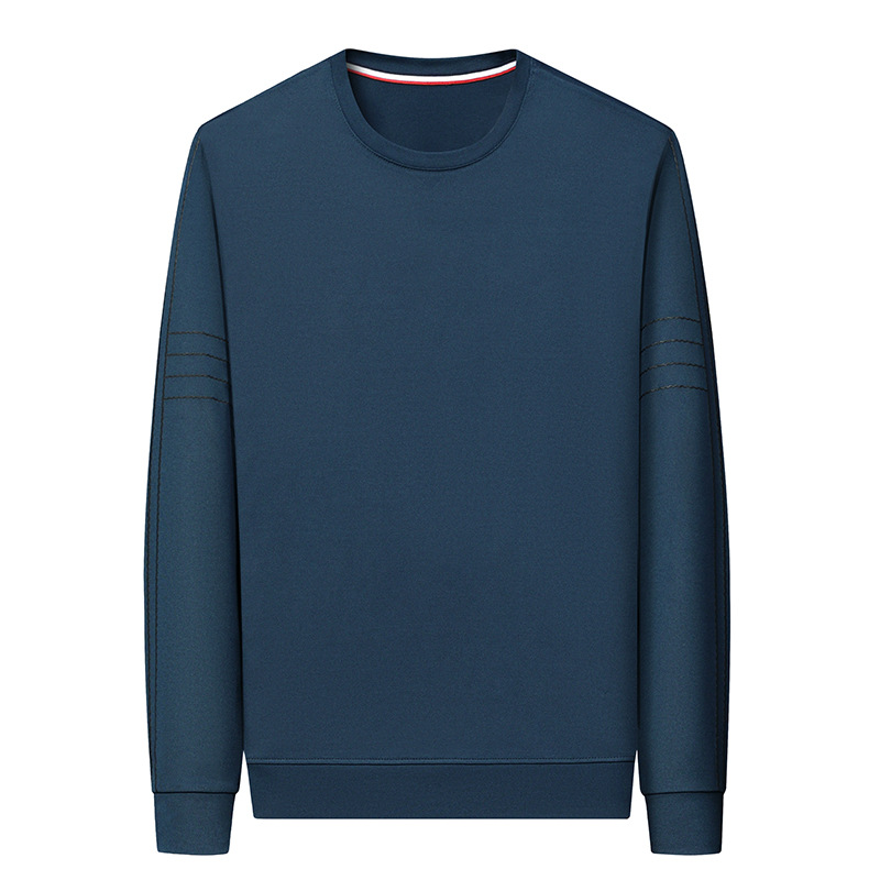Autumn solid sweatshirt, thin long-sleeve, round collar, loose fit