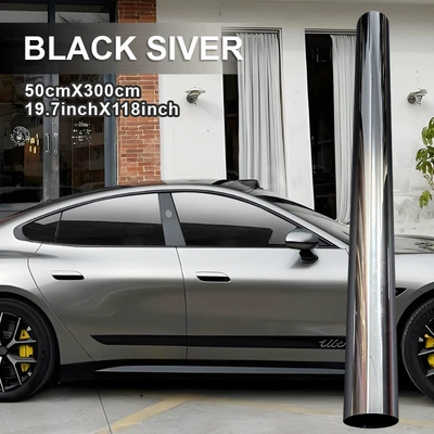 Heat Insulation and Explosion-Proof Film, Car – Automotive Film - 50300cm-gradient-black-silver