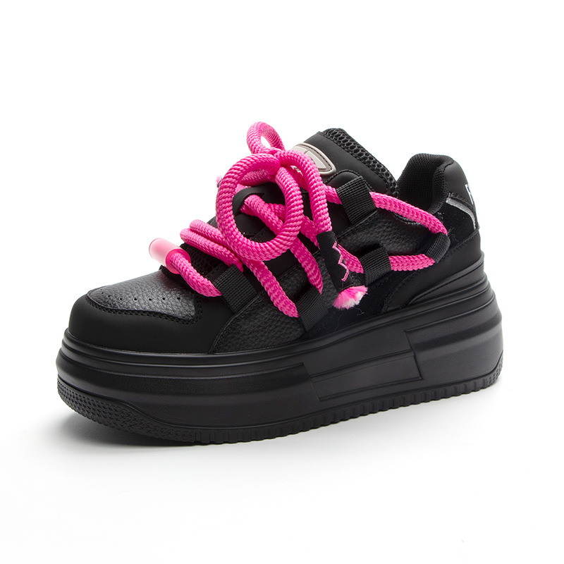 Nische Brot Schuhe Frauen 2023 Neue Candy Farbe Mode Sport Und Freizeit Schuhe Dicken Boden Nicht-Slip Skateboard Schuhe frauen Schuhe_voghion.com