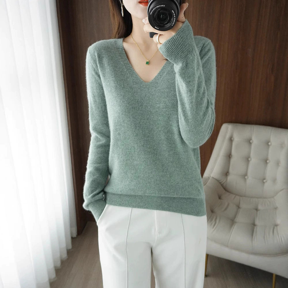 Новый женский трикотаж больших размеров, пуловер, трикотаж, нижняя рубашка, осенне-зимний топ 2025, зимний свободный трикотаж для женщин