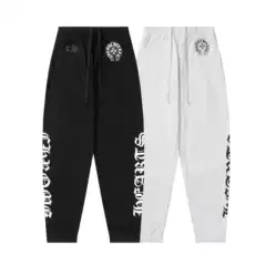 24SS Authentic Chrome Hearts All-Over Cross Tonal Print American Casual Sweatpants