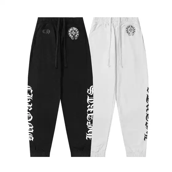 24SS Authentic Chrome Hearts All-Over Cross Tonal Print American Casual Sweatpants