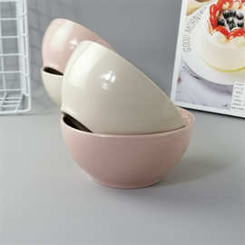 超实用饭碗 家用小碗陶瓷米饭碗白色釉下彩极简ins风餐具 微瑕疵