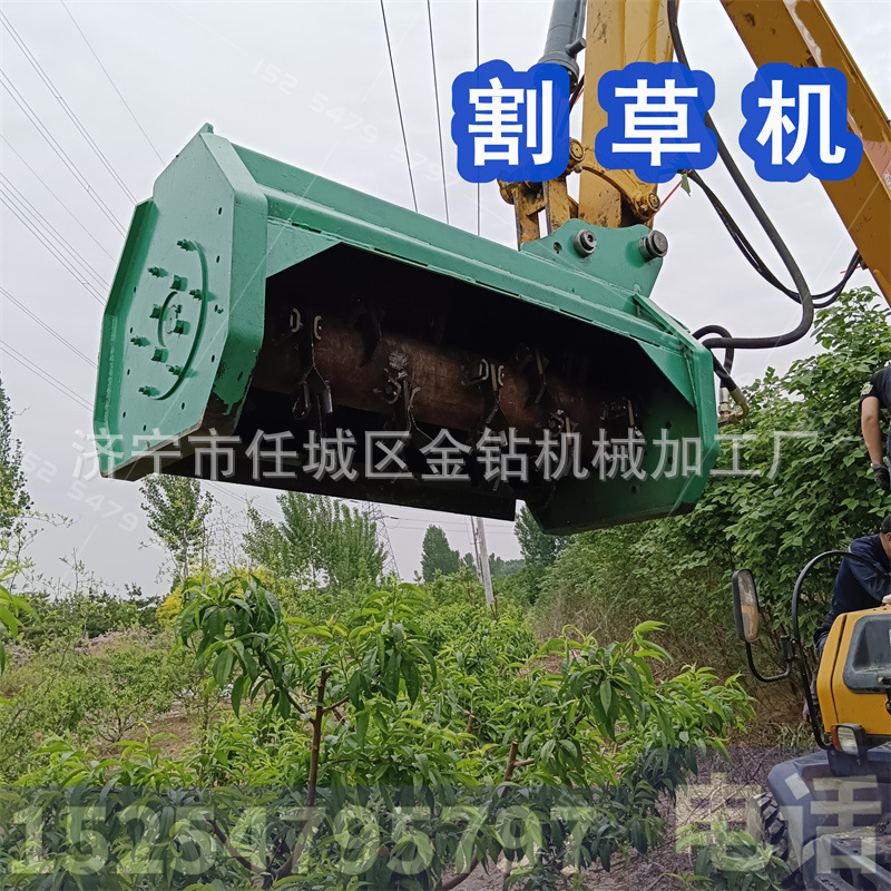 液压单轴割草机 挖机属具 公路边坡养护清理杂草灌木一扫清高效机