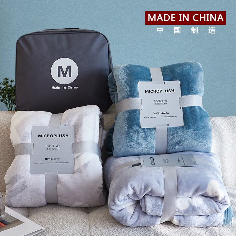 Manta de Franela de Color Sólido Estilo Europeo, Manta para Siesta, Clase A, Manta de Oficina, Manta de Regalo para Dormitorio, Venta al por Mayor