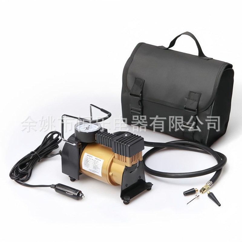 晋升车载空气压缩机，大功率金属铜芯，DC 12V金属汽车空气压缩机