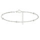 Japanese and Korean-style Niche Cold-style Copper Satellite Chain Foot Accessories Women's All-match Simple and Exquisite Water Ripple Ball Chain Foot Chain