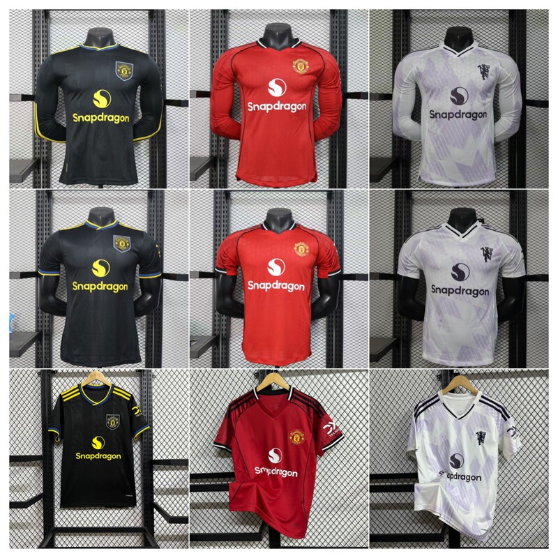 Manchester United Club's New Player Version Match Jersey and Shorts, Thai Version Fan Football Uniform, Available for Purchase