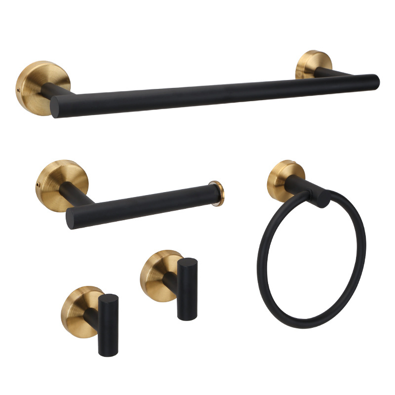 Acero inoxidable transfronterizo baño colgante conjunto de toallas de hardware de baño colgante conjunto conjunto completo de toallas de baño conjunto completo