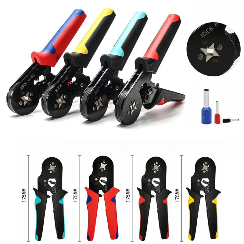 跨境 HSC8 6-4A 管型端子压线钳 针型端子压接钳 端子钳 压线工具