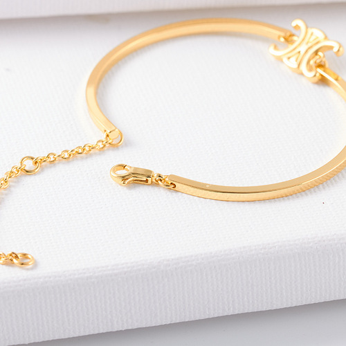 凯旋门手镯女年新品欧美ins小众设计法国轻奢金色手链手饰品