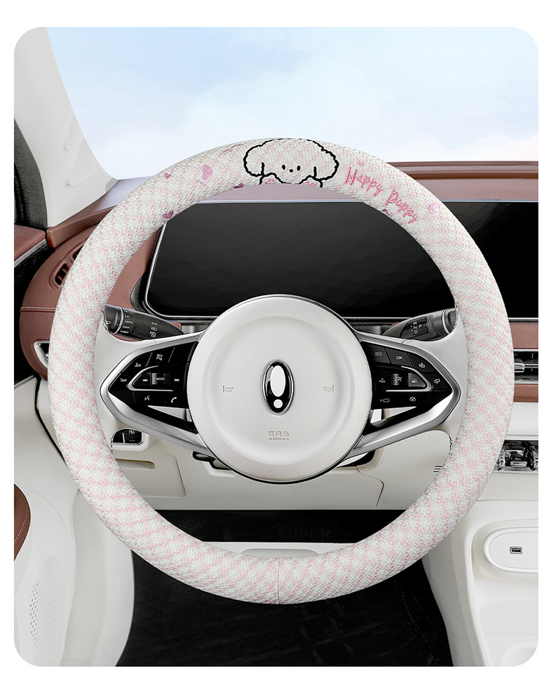 2026 New Model Car Hot-Selling Export-Only Steering Wheel Cover, Linen Truck Steering Wheel Cover for All Seasons, Cross-Border Steering Wheel Cover