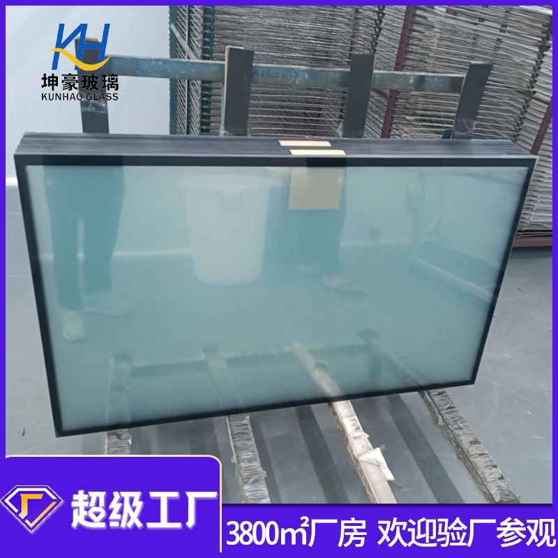 加工4mm钢化玻璃面板丝印黑色边框钢化玻璃商显一体机钢化玻璃