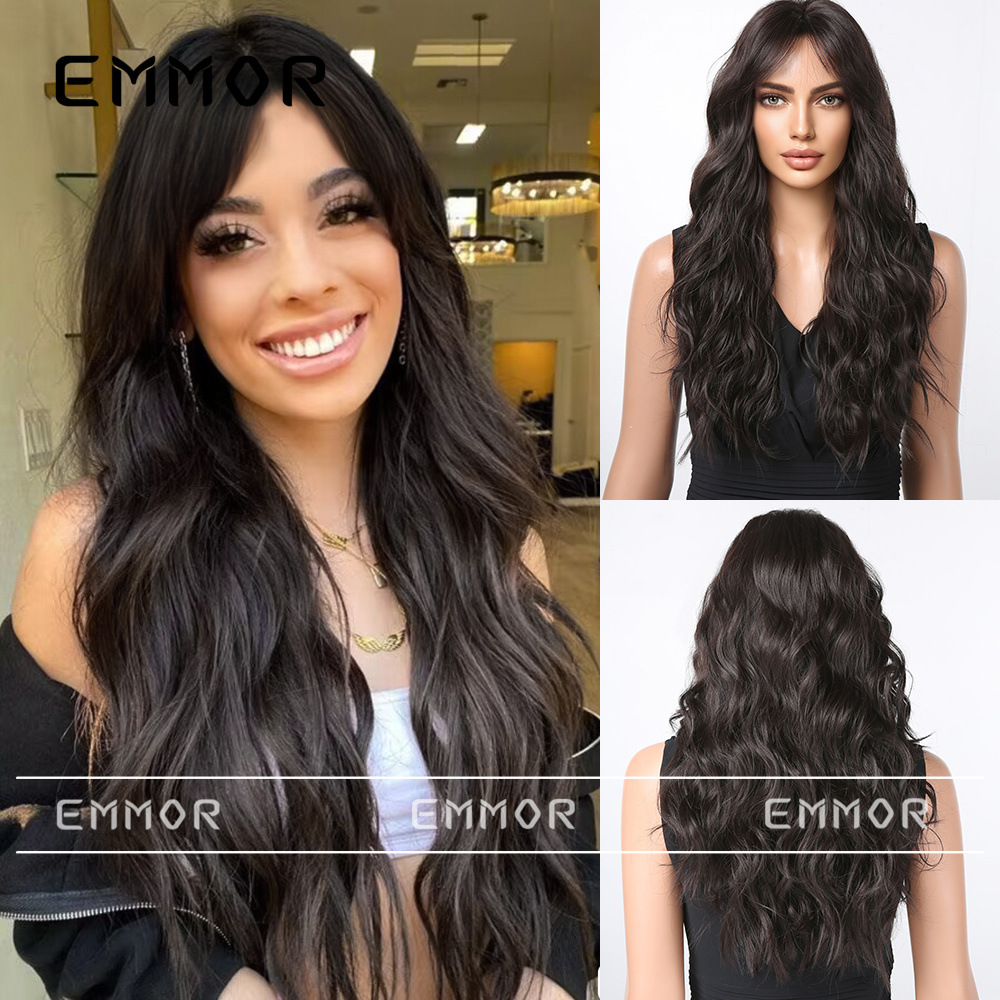 Comercio exterior transfronterizo europeo y americano nueva peluca Mujer de lana de longitud media rizado Pelo Largo reparación cara moda mullido conjunto de peluca superior