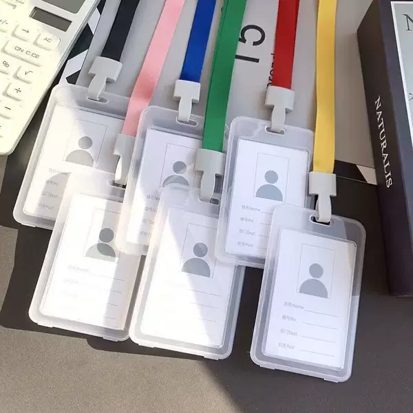 Waterproof Transparent ID Card Holder PP Material Student Bus Access Control Badge Exhibition Tag Lanyard Card Holder Wholesale