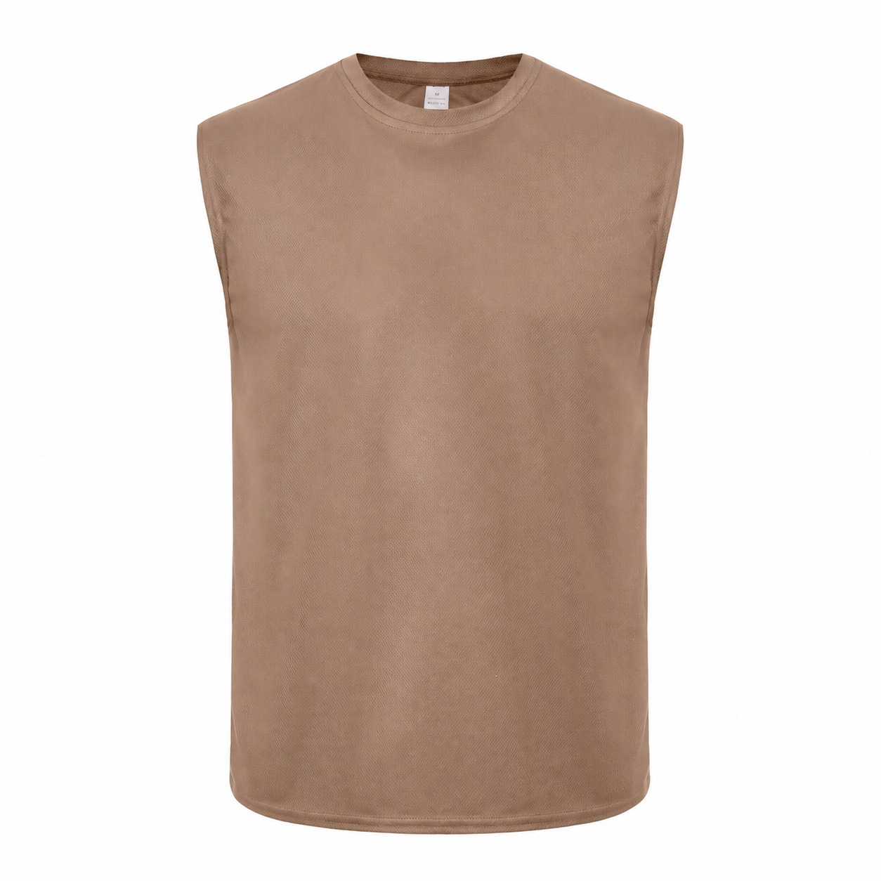 Fitness chaleco de malla entrenamiento europeo y americano de tamaño grande transpirable rápido seco camiseta de cuello redondo chaleco europeo y americano para hombres