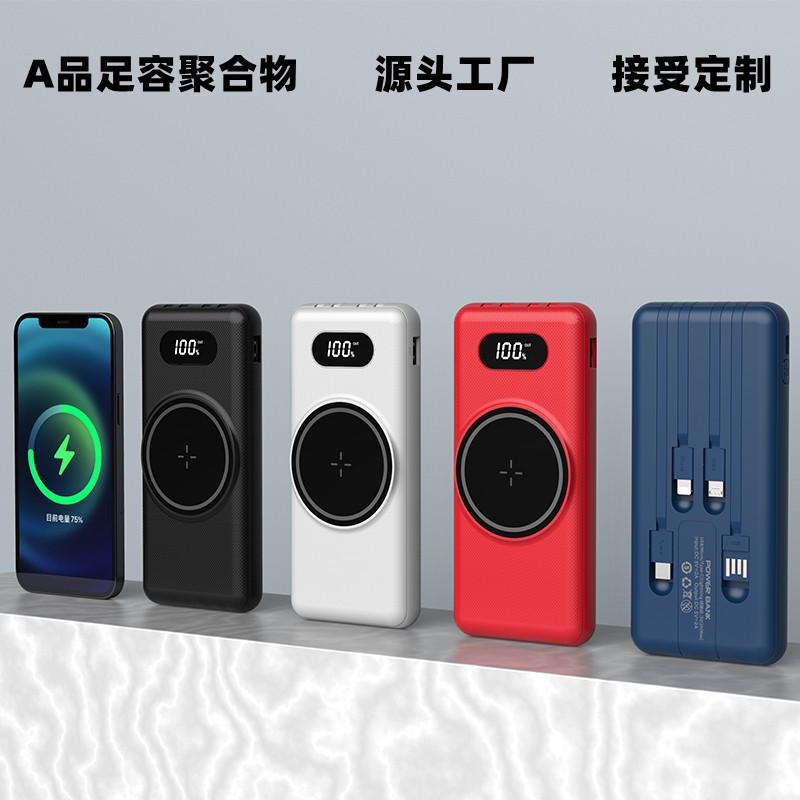 Magsafe Magnetic Power Bank 20000 Mah Pd22.5W Super Fast Charging Comes with Cable Mobile Power Supply