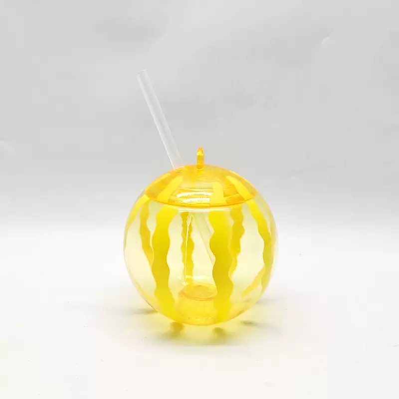 Taza de paja de bola/amarillo