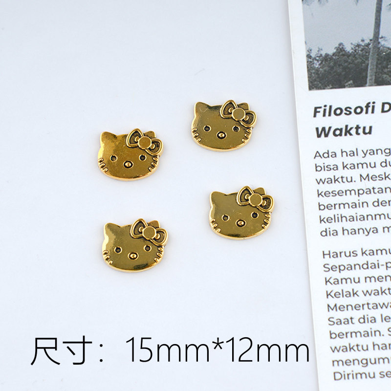 新しいホット販売合金文字 KT 合金パッチ DIY ヘアピンジュエリーアクセサリーかわいい多用途帽子材料バッチ|undefined