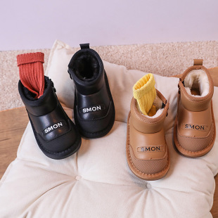 Children's snow boots winter new children's fleece-lined thickened 1-3 years old 5 boys and girls baby soft bottom boots non-slip snow cotton
