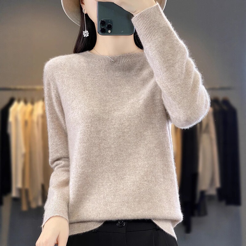 Cross-Border 2025 Autumn and Winter New Style Andy Velvet One-Piece Round-Neck Knit Sweater Pullover Sweater Base Shirt Top for Women Cross-Border 2025 Autumn and Winter New Style Andy Velvet One-Piece Round-Neck Knit Sweater Pullover Sweater Base Shirt Top for Women