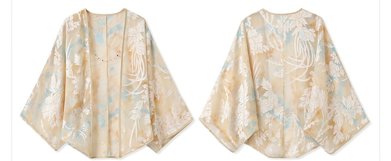 Áo khoác cardigan nữ thêu họa tiết dân tộc, chất rayon mỏng, phong cách Trung Quốc nhẹ nhàng — Xanh bạc hà, Vàng chanh chi tiết 9
