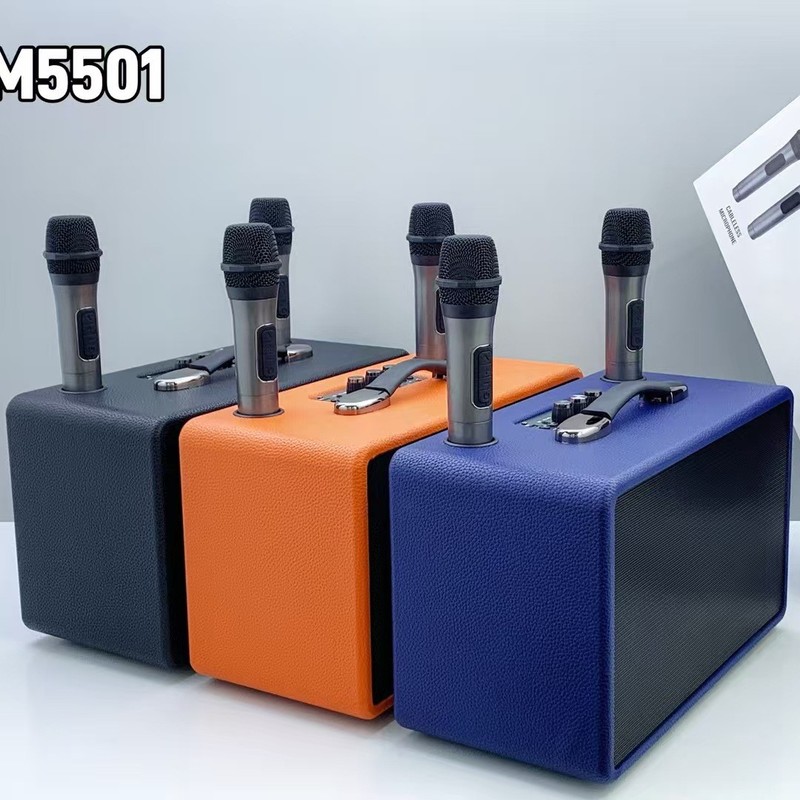 M5501携帯bluetoothスピーカーダブル5インチ低音スピーカー携帯広場舞カード音響ダブル無線マイク|undefined