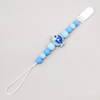 Children's silica gel pacifier for new born, chewy teether for correct bite, lanyard holder